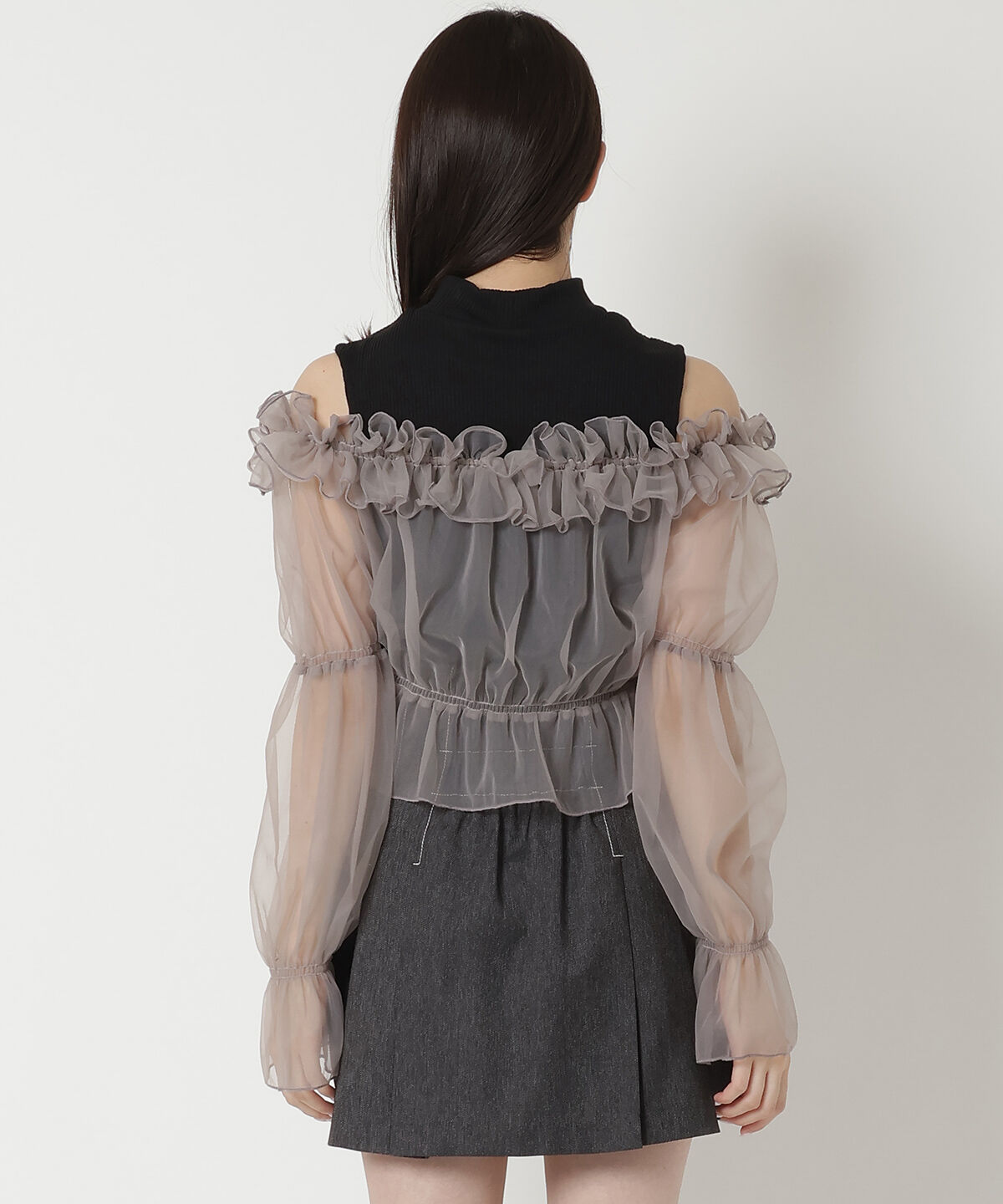 REDYAZEL「チュールドッキングニット」|シャツ・ブラウス|