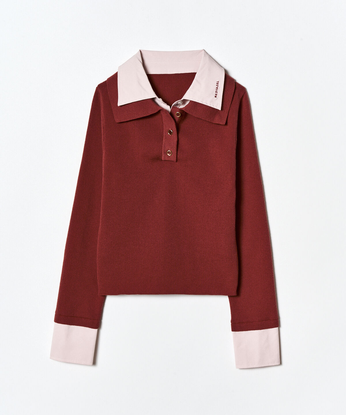 REDYAZEL「ダブルカラーポロニットトップス」|ニット・セーター|