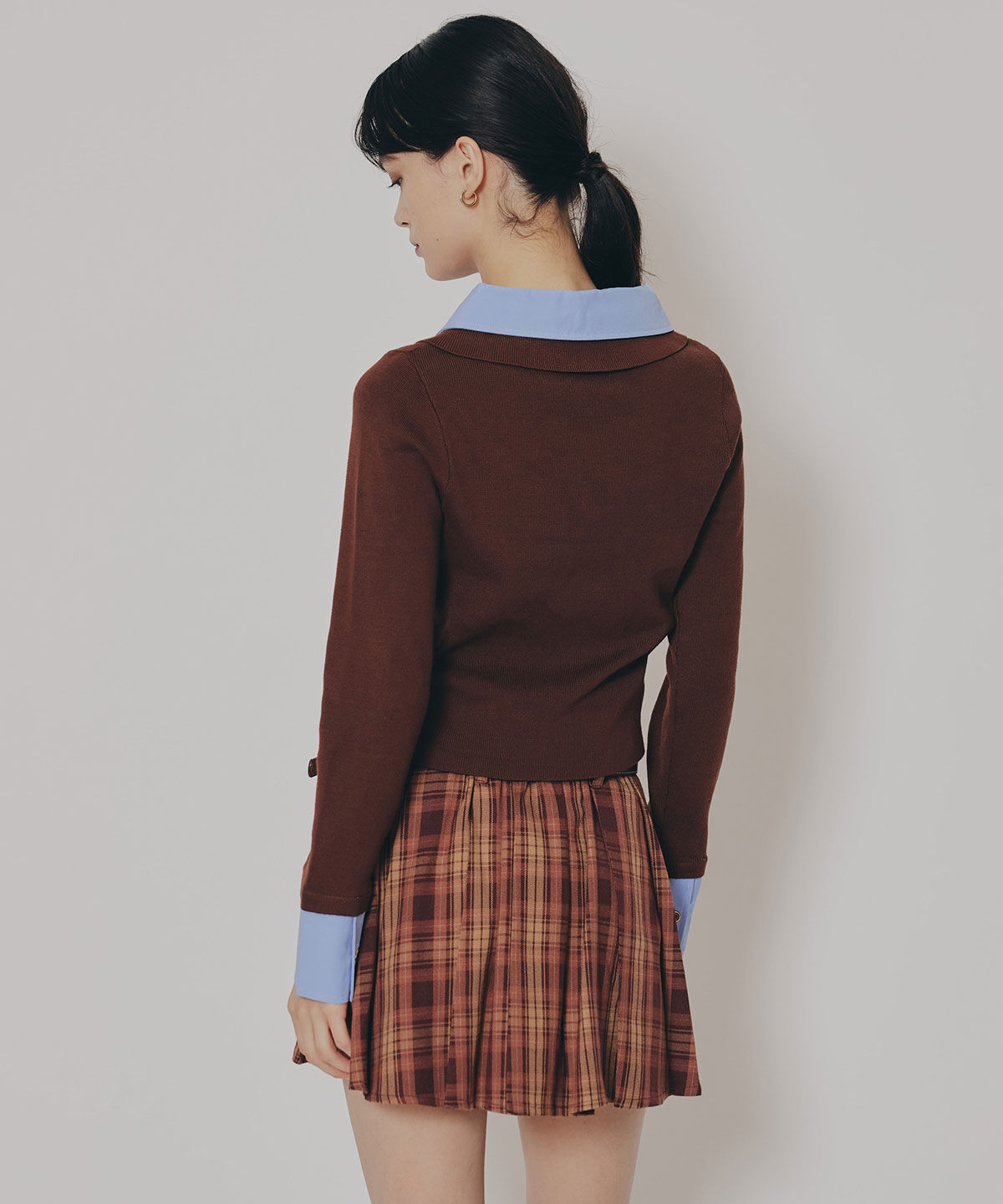 REDYAZEL「ダブルカラーポロニットトップス」|ニット・セーター|