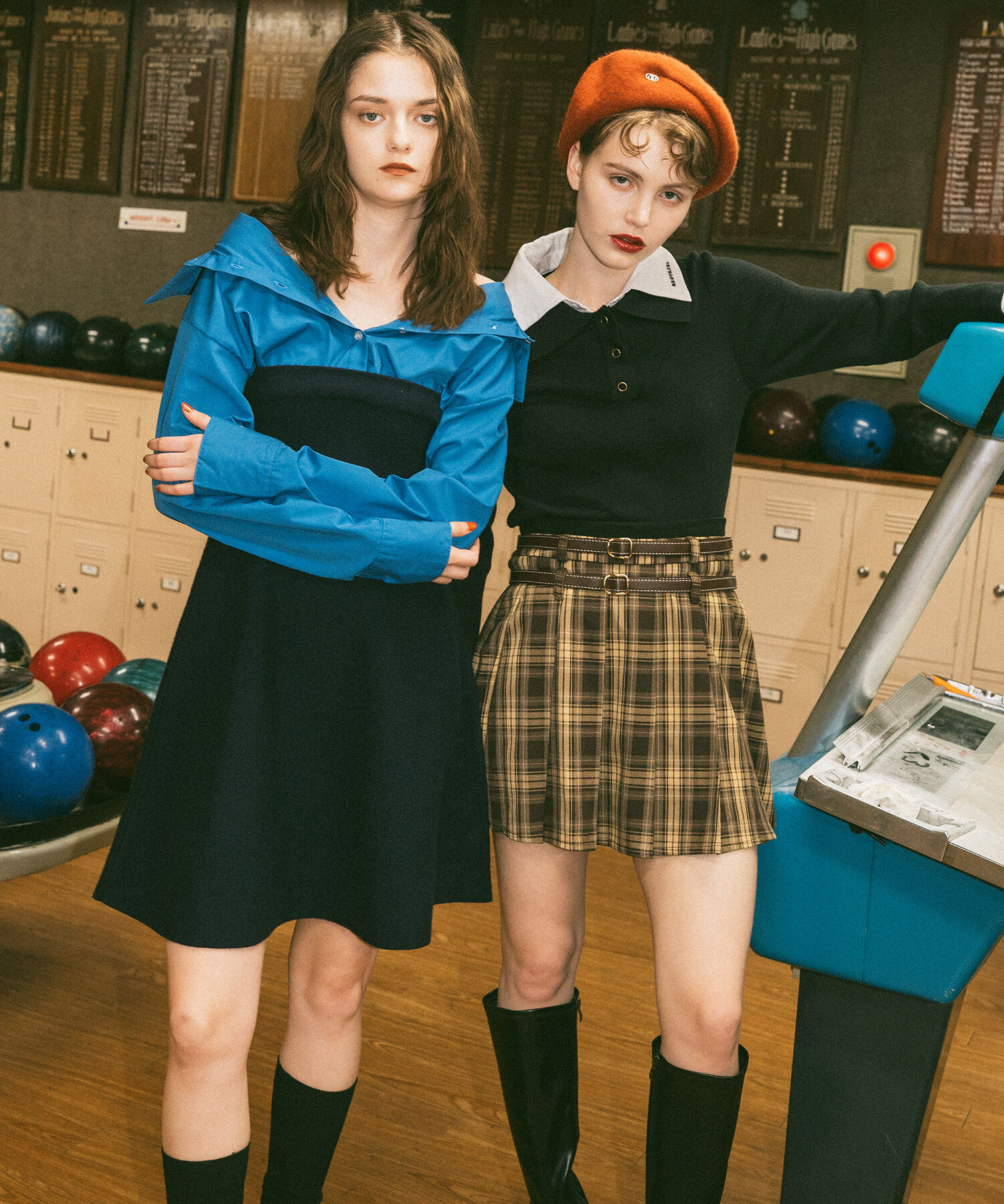 REDYAZEL「ダブルカラーポロニットトップス」|ニット・セーター|