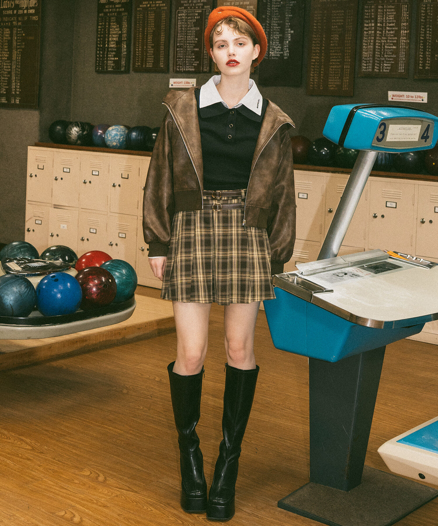 REDYAZEL「ダブルカラーポロニットトップス」|ニット・セーター|