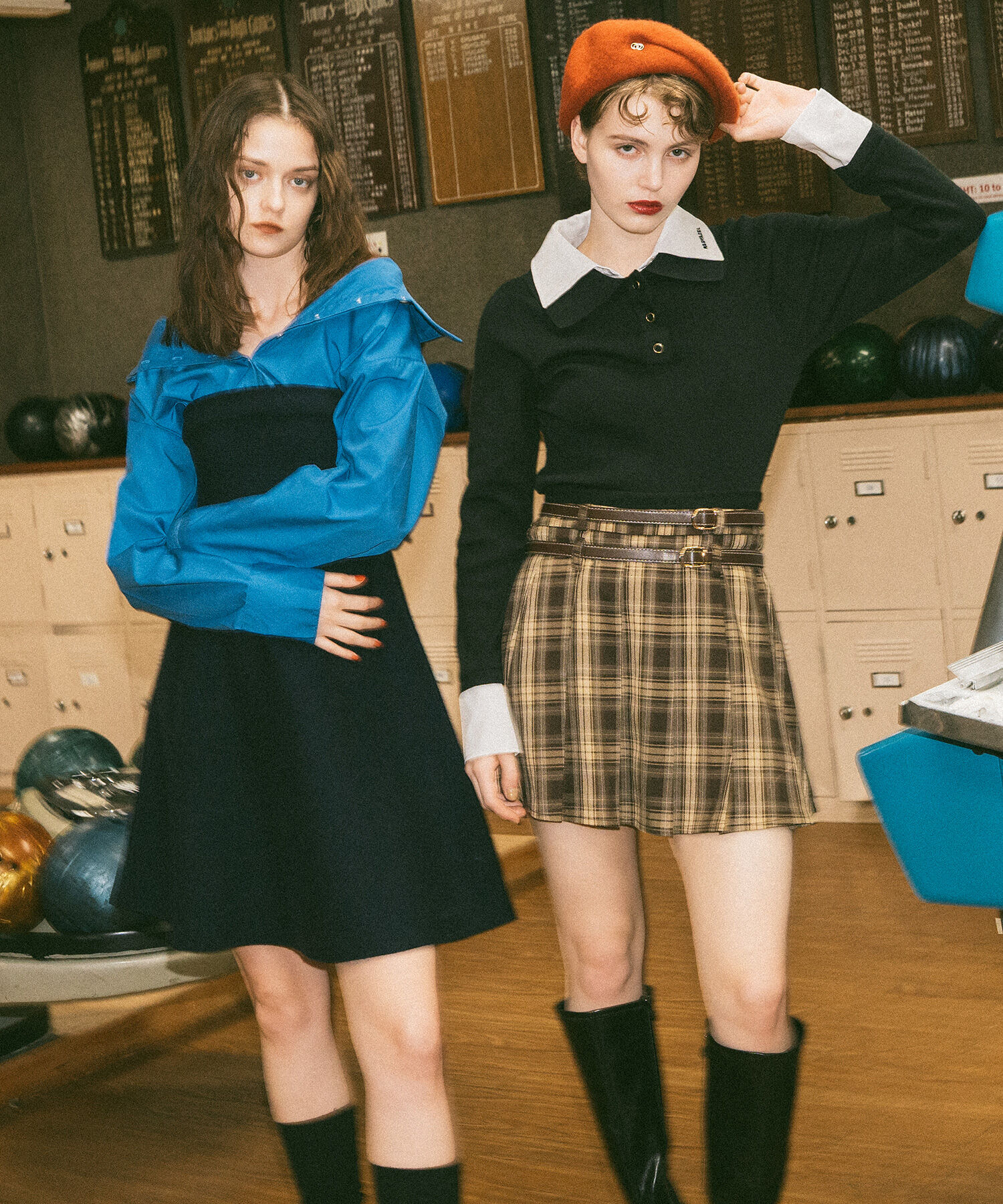 REDYAZEL「ダブルカラーポロニットトップス」|ニット・セーター|