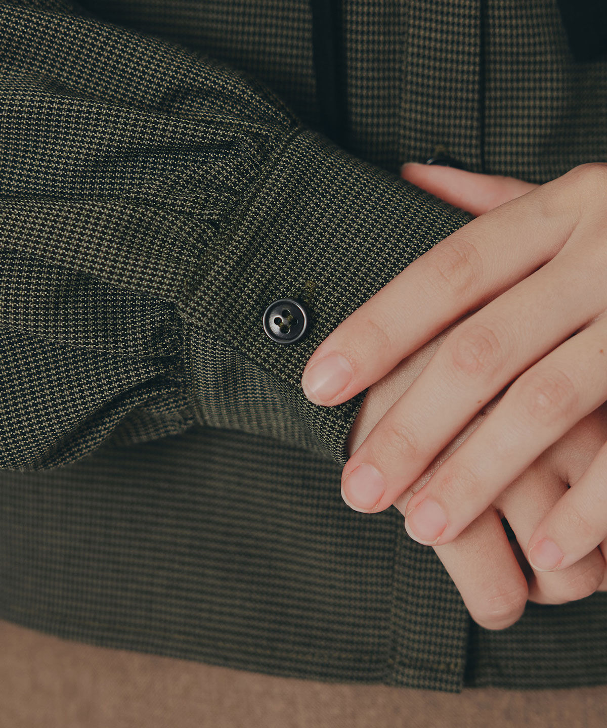 REDYAZEL「ケープライクグレンチェックリボンタイブラウス」|シャツ・ブラウス|