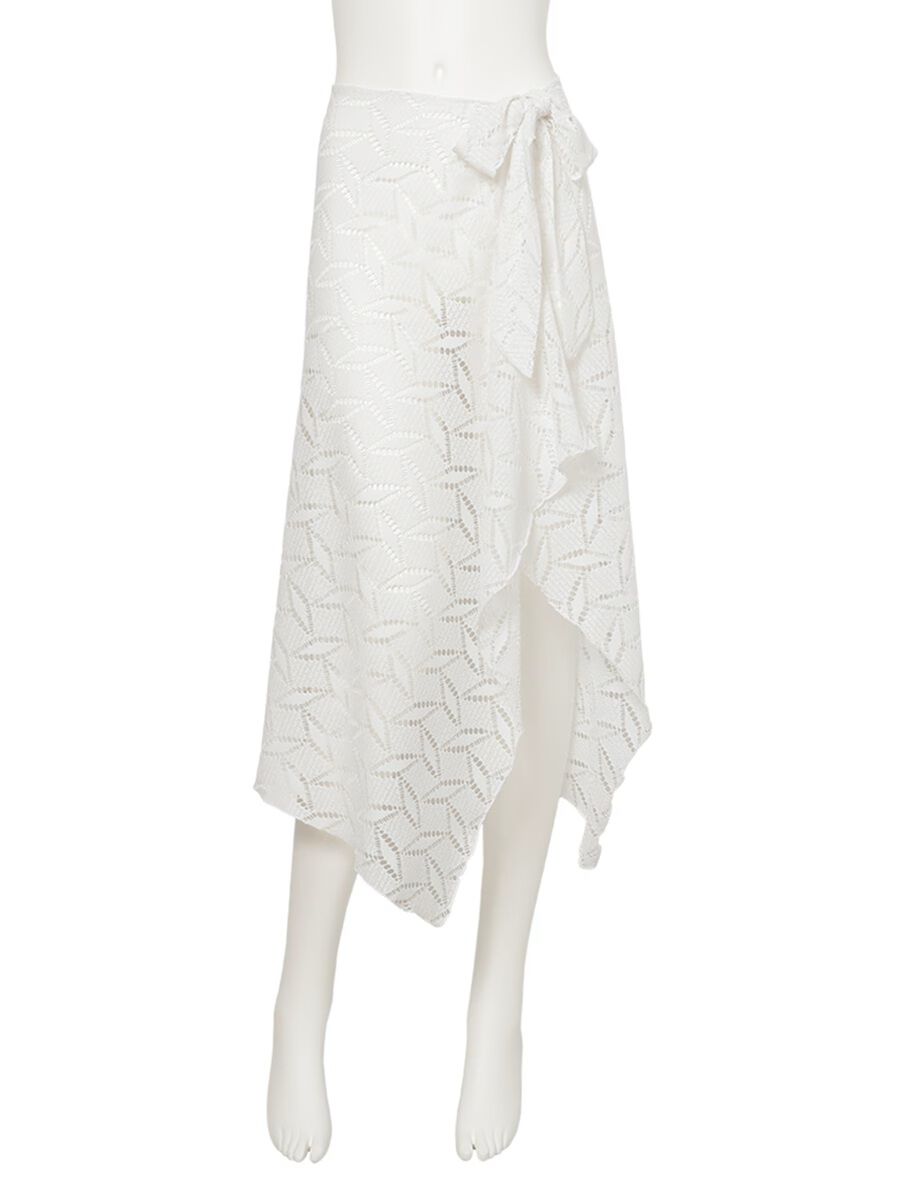 Riberce「無地レースサロート/パレオ」|スポーツ|ホワイト