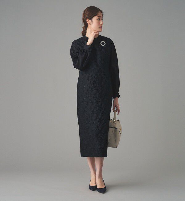 UNITED ARROWS「GISHA 2トーン ジャガード ワンピース」|ワンピース|