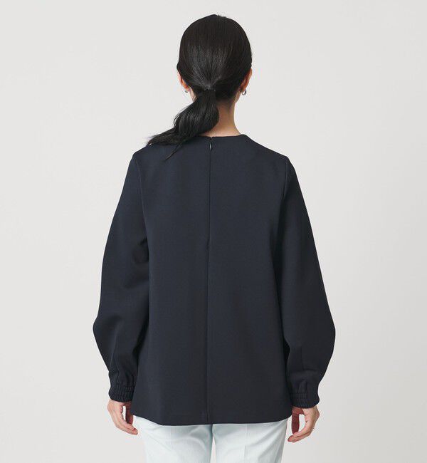 UNITED ARROWS「SPONGY クルーネック ギャザー ブラウス」|シャツ・ブラウス|