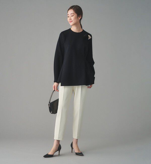 UNITED ARROWS「SPONGY クルーネック ギャザー ブラウス」|シャツ・ブラウス|