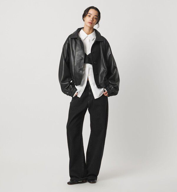 AEWEN MATOPH「＜AEWEN MATOPH＞フードラムレザーブルゾン ‐2WAY‐」|その他|