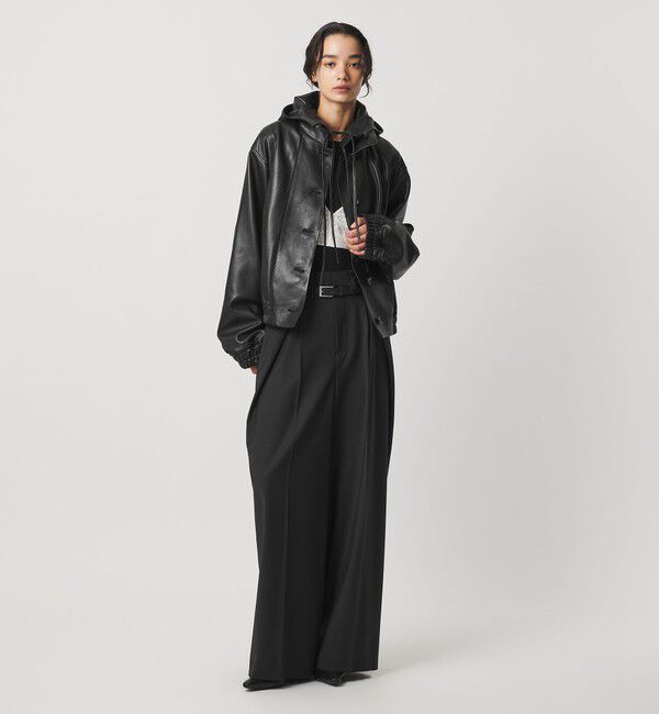 AEWEN MATOPH「＜AEWEN MATOPH＞フードラムレザーブルゾン ‐2WAY‐」|その他|