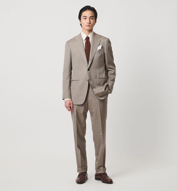 UNITED ARROWS「Vitale Barberis Canonico ヘリンボーン シングル 3ボタン スーツ MC-MODEL 撥水」|スーツ|MD.BROWN
