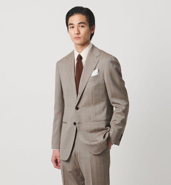 UNITED ARROWS「Vitale Barberis Canonico ヘリンボーン シングル 3ボタン スーツ MC-MODEL 撥水」|スーツ|