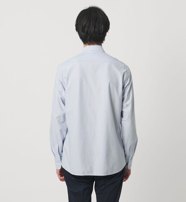 UNITED ARROWS「タイプライター ストライプ セミワイドカラーシャツ COMFORT EASY-MODEL　抗菌防臭」|シャツ・ブラウス|