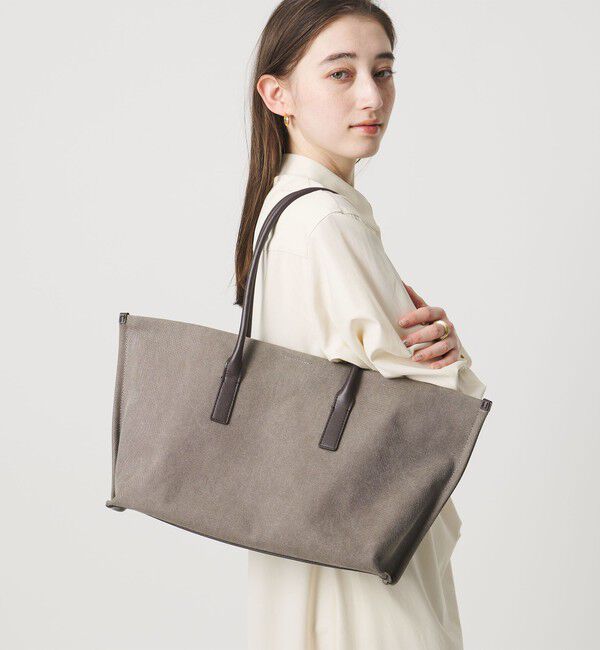 UNITED ARROWS「キャンバス ワイド トートバッグ」|トートバッグ|DK.GRAY