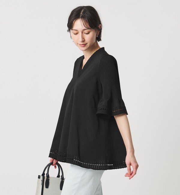 UNITED ARROWS「Vネック ニットチュニック 」|ニット・セーター|