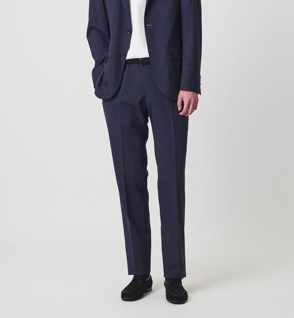 UNITED ARROWS「トロピカル ノープリーツ スラックス COMFORT EASY‐MODEL 2WAYストレッチ 撥水」|スラックス|