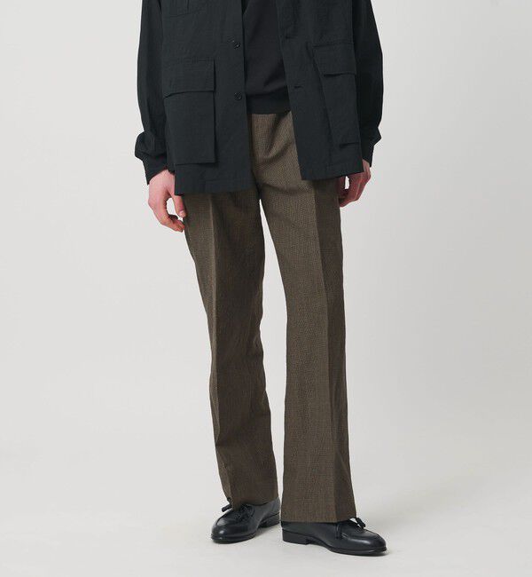 UNITED ARROWS「ウール/リネン トロピカル タンブラー ワイドストレート パンツ」|スラックス|