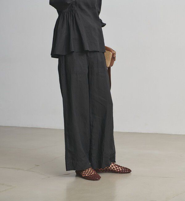 UNITED ARROWS「リネン パッチポケット イージーパンツ ‐ウォッシャブル‐」|チノ|