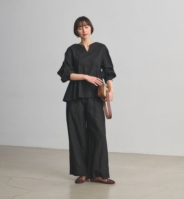 UNITED ARROWS「リネン パッチポケット イージーパンツ ‐ウォッシャブル‐」|チノ|