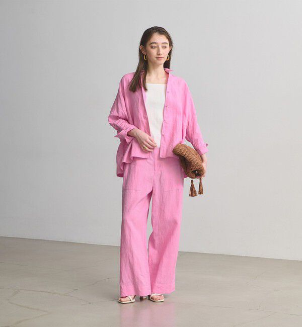 UNITED ARROWS「リネン パッチポケット イージーパンツ ‐ウォッシャブル‐」|チノ|