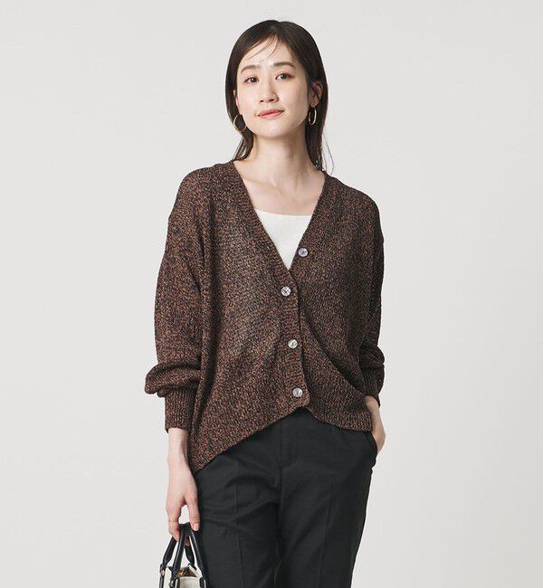 UNITED ARROWS「ペーパー Vネック カーディガン」|カーディガン|