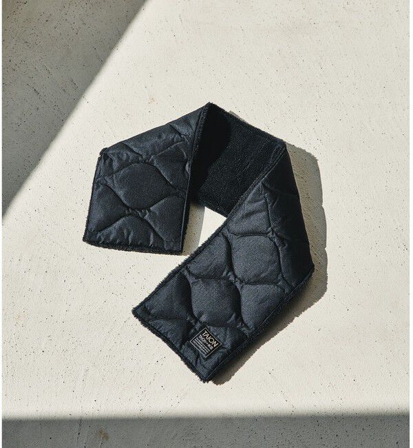 UNITED ARROWS green label relaxing「＜TAION＞ミリタリー リバーシブル ダウンマフラー」|マフラー|BLACK