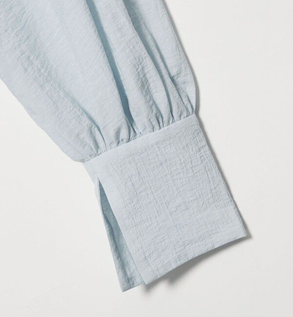 EMMEL REFINES「＜EMMEL REFINES＞EM フリルギャザー キーネック ブラウス」|シャツ・ブラウス|