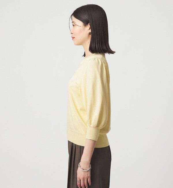 UNITED ARROWS green label relaxing「【WEB限定】＜at ease＞袖ボリューム ニット ウォッシャブル 接触冷感 UVカット 遮熱」|ニット・セーター|