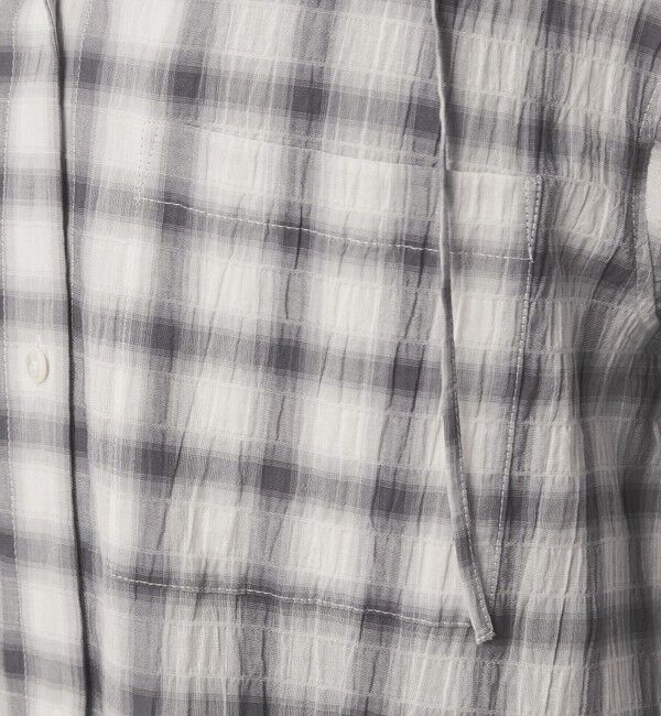 UNITED ARROWS green label relaxing「【WEB限定】＜at ease＞フード チェック シャツ」|シャツ・ブラウス|