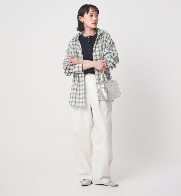 UNITED ARROWS green label relaxing「【WEB限定】＜at ease＞フード チェック シャツ」|シャツ・ブラウス|