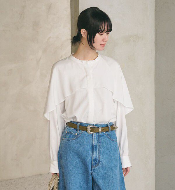 BEAUTY&YOUTH UNITED ARROWS「【WEB限定 Wardrobe DAILY MINIMAL】フリルレイヤーブラウス ウォッシャブル」|シャツ・ブラウス|