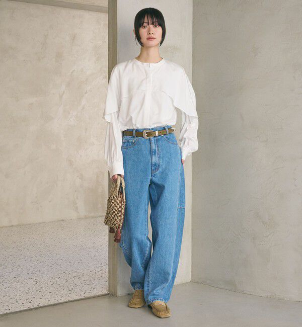 BEAUTY&YOUTH UNITED ARROWS「【WEB限定 Wardrobe DAILY MINIMAL】フリルレイヤーブラウス ウォッシャブル」|シャツ・ブラウス|