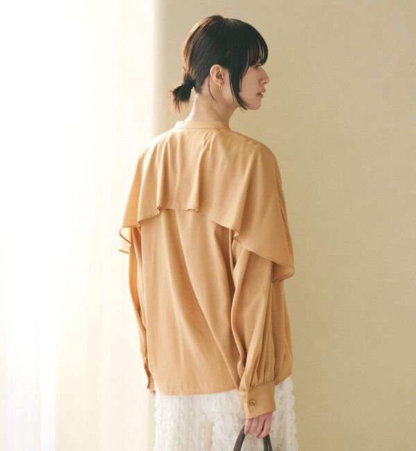 BEAUTY&YOUTH UNITED ARROWS「【WEB限定 Wardrobe DAILY MINIMAL】フリルレイヤーブラウス ウォッシャブル」|シャツ・ブラウス|