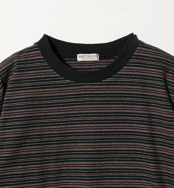 BEAUTY&YOUTH UNITED ARROWS「オルタネイトボーダー ボリュームスリーブ クルーネック カットソー」|Tシャツ・カットソー|
