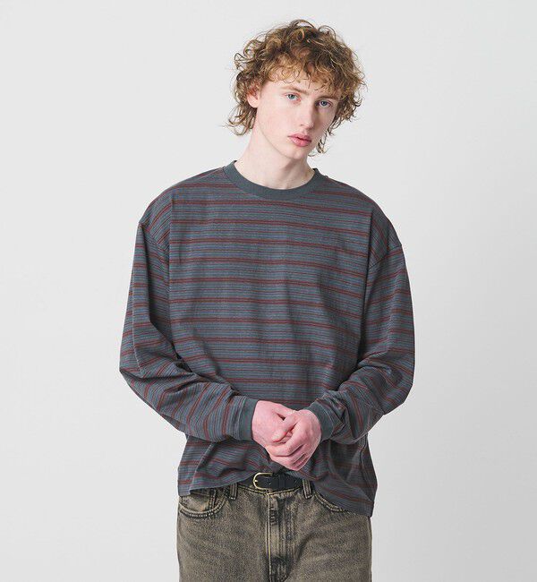 BEAUTY&YOUTH UNITED ARROWS「オルタネイトボーダー ボリュームスリーブ クルーネック カットソー」|Tシャツ・カットソー|