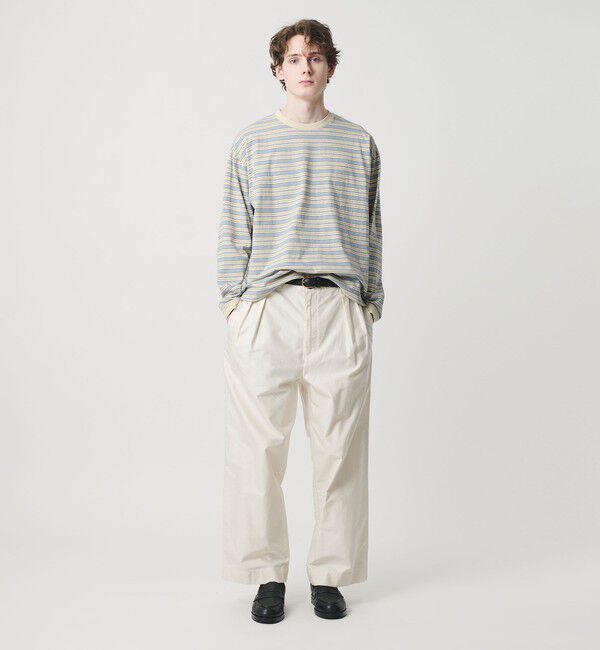 BEAUTY&YOUTH UNITED ARROWS「オルタネイトボーダー ボリュームスリーブ クルーネック カットソー」|Tシャツ・カットソー|