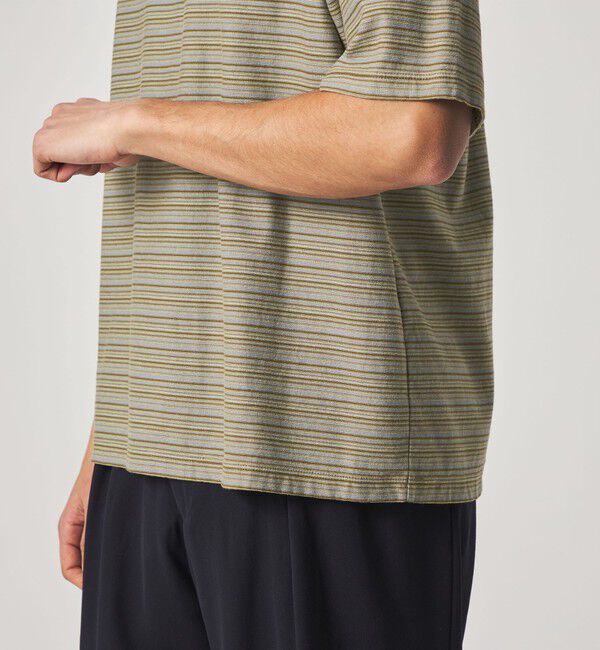 STEVEN ALAN「＜Steven Alan＞ オーガニックコットン マルチボーダー ショートスリーブ Tシャツ」|Tシャツ・カットソー|