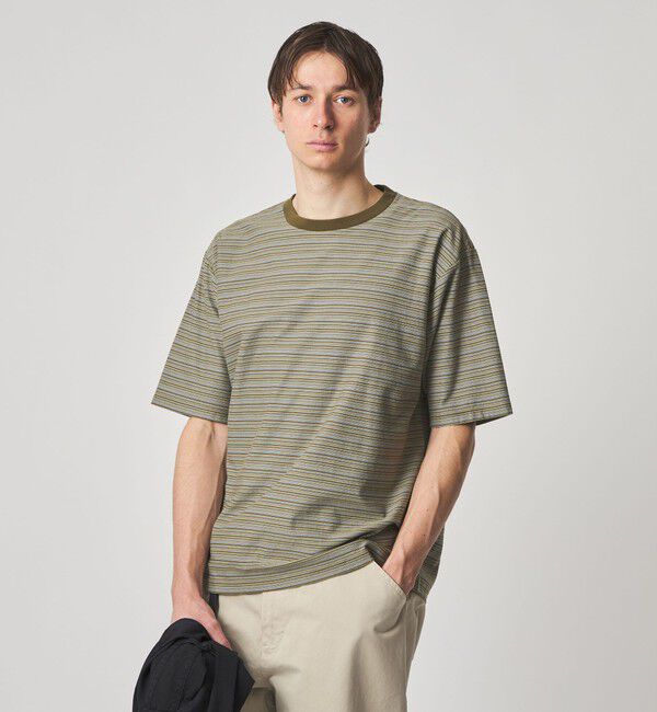 STEVEN ALAN「＜Steven Alan＞ オーガニックコットン マルチボーダー ショートスリーブ Tシャツ」|Tシャツ・カットソー|