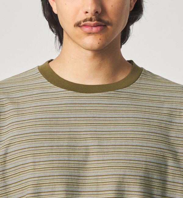 STEVEN ALAN「＜Steven Alan＞ オーガニックコットン マルチボーダー ショートスリーブ Tシャツ」|Tシャツ・カットソー|
