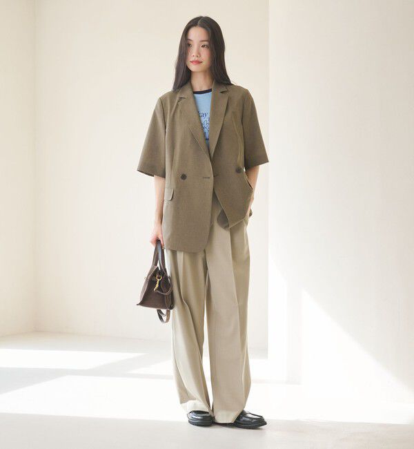 BEAUTY&YOUTH UNITED ARROWS「ハーフスリーブ ジャケット 吸水速乾 防シワ」|テーラードジャケット|