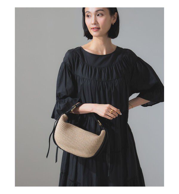 Demi-Luxe BEAMS 「VIOLAd&rsquo;ORO / ラフィア調 ムーンバッグ」|トートバッグ|