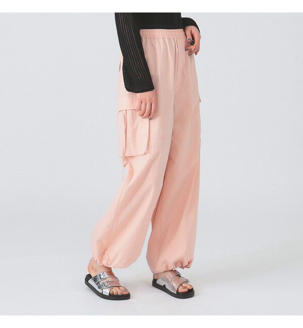 Ray BEAMS 「ストラップ カーゴ ワイド パンツ」|チノ|