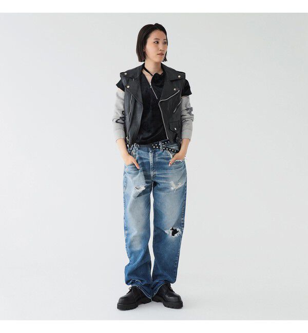 BEAMSBOY「maturely / ベロア ジッパー トップ」|Tシャツ・カットソー|