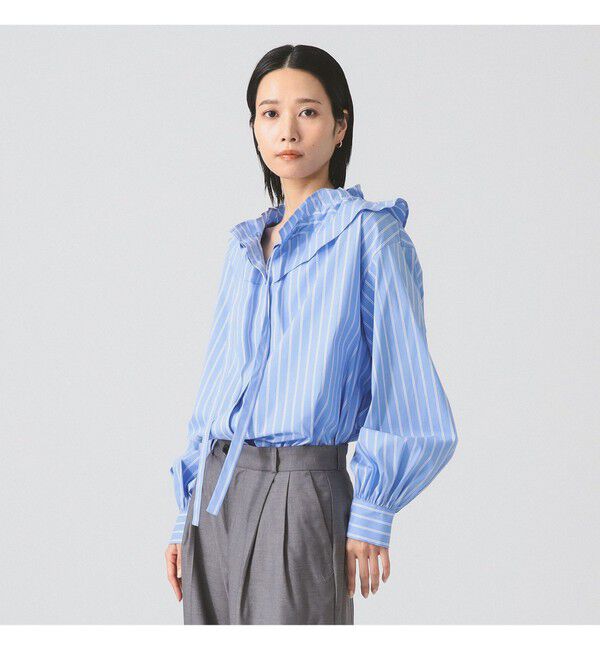 Ray BEAMS 「フリルカラー リボン ブラウス」|シャツ・ブラウス|