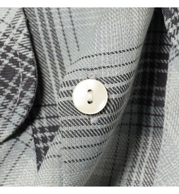 BEAMS「オンブレチェック オープンカラー シャツ」|シャツ・ブラウス|