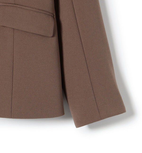 SHIPS Colors 「SHIPS Colors:ストレッチ ジョーゼット Vカラー ジャケット2(セットアップ対応可能)◇」|ノーカラージャケット|