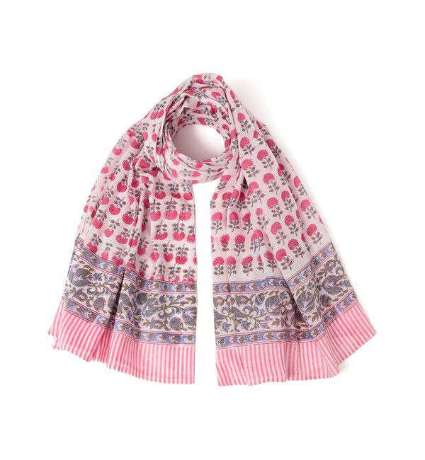 SHIPS for women「Fanaka:プリント パレオ」|ストール|ピンク系