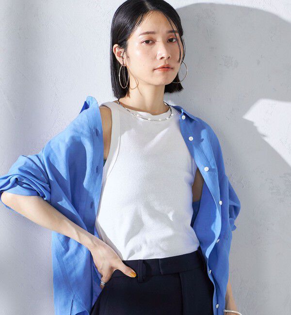 SHIPS for women「【SHIPS別注】onit:〈洗濯機可能〉アメリカンスリーブ タンクトップ」|タンクトップ|