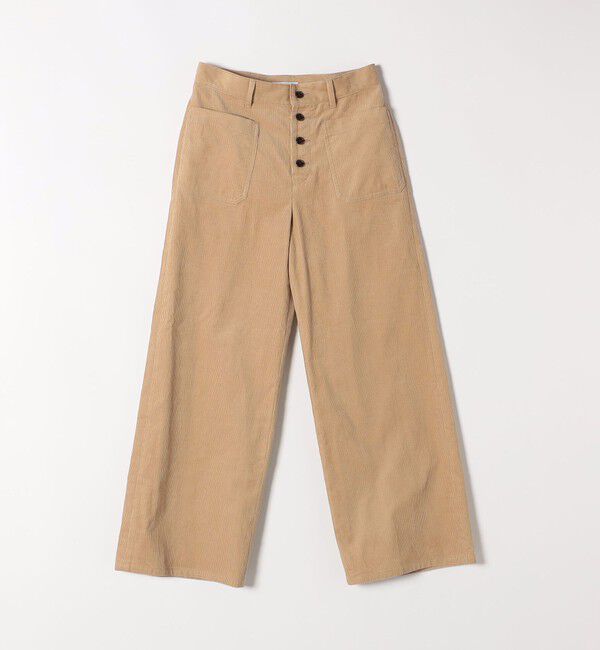 SHIPS any「SHIPS any:〈洗濯機可能〉コーデュロイ フロント ボタン セミワイド パンツ」|その他|