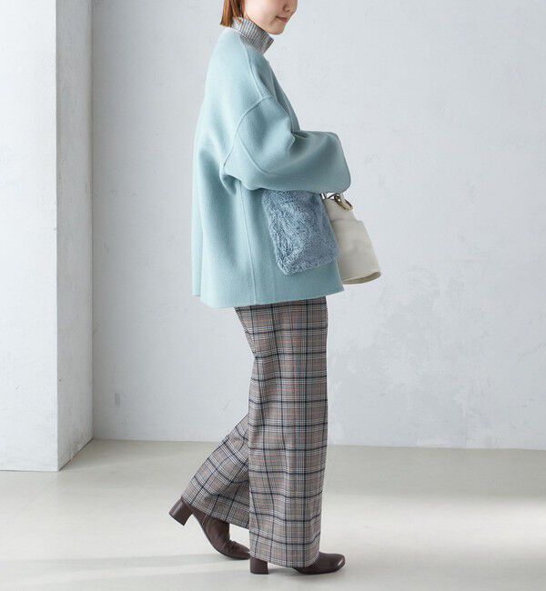 SHIPS for women「リバー ファー ポケット コート」|ノーカラーコート|