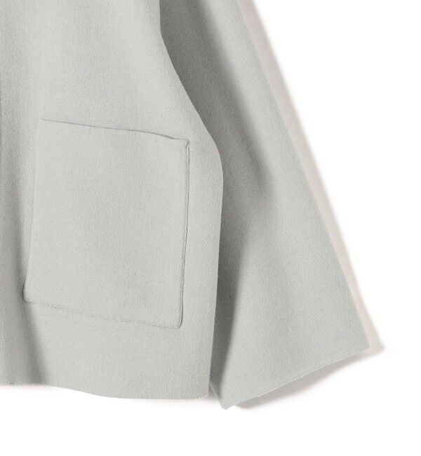 SHIPS for women「リバー ファー ポケット コート」|ノーカラーコート|